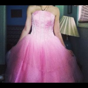 Gorgeous pink homecoming/prom dress.