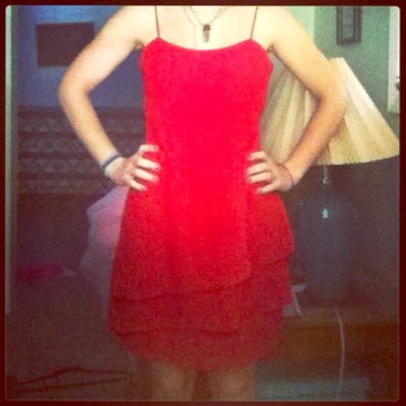 Gorgeous red homecoming/prom dress.