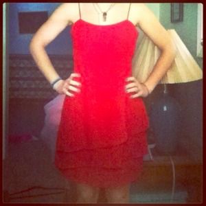 Gorgeous red homecoming/prom dress.