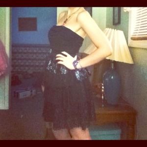 Gorgeous black homecoming/prom dress.