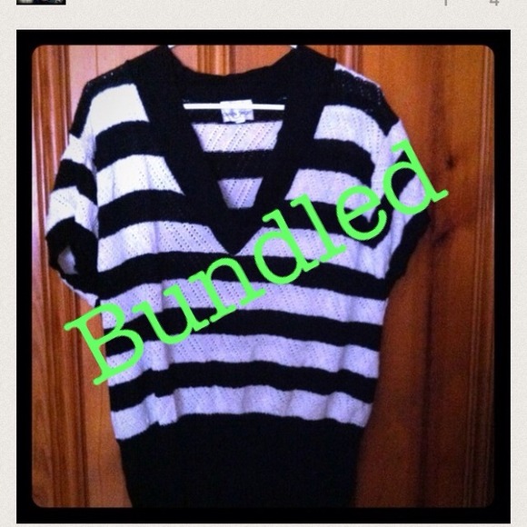 Black and white light sweater