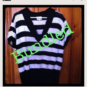 Black and white light sweater