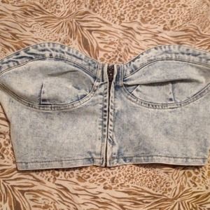 DENIM CROP TOP