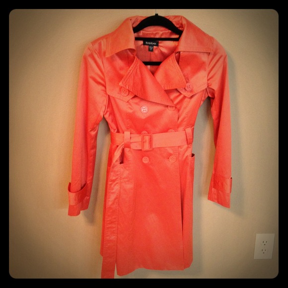 Orange trench jacket