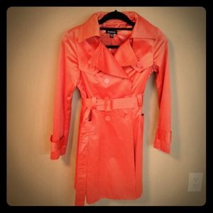 Orange trench jacket