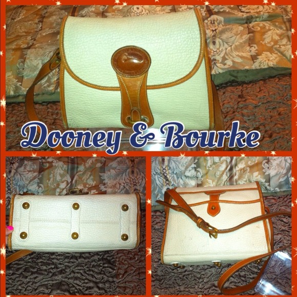 Dooney & Bourke Cream-Tan Leather Crossbody