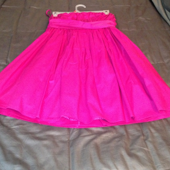 Pink Halter Puffy Dress