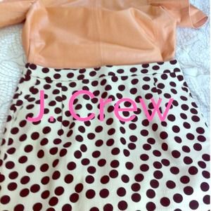 J.Crew polka dot mini skirt