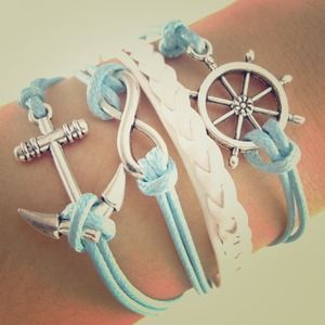 Infinity,anchor & Nautical  bracelet