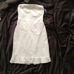 NWT. Girly Strapless Eyelet Dress.
