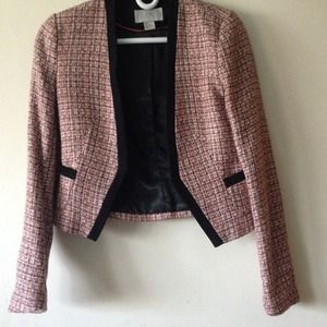 H&M pink open front blazer