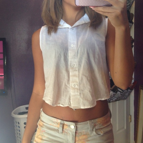 American apparel button up tank top