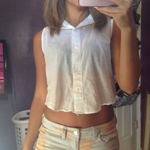 American apparel button up tank top