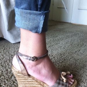 100% Authentic Burberry Wedges, size 9 (39)