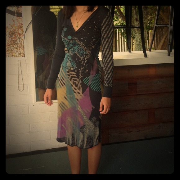Surf girl hooded long sleeved dress