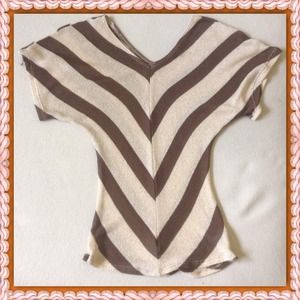 BODY CENTRAL SHIMMER BROWN AND BEIGE TOP