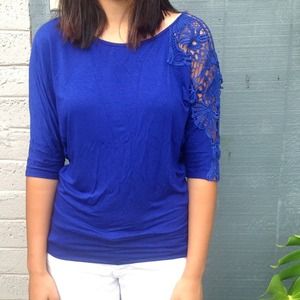 Cobalt blue crochet top