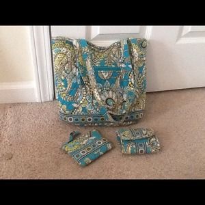 Vera Bradley bag, wallet, and coin purse!!