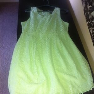 Pastel green lined dress