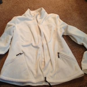 Large White Champion Fleece Cute & Warm! Zip Up