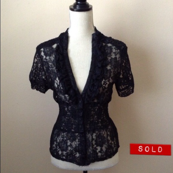 🚫SOLD🚫🎉 Host Pick 🎉 Black lace blouse