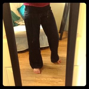 Silky slacks with slight sheen