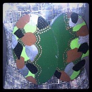 Handpainted Army Cadett Lady Earrings