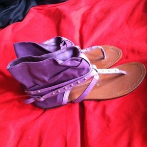 Purple gladiator sandals
