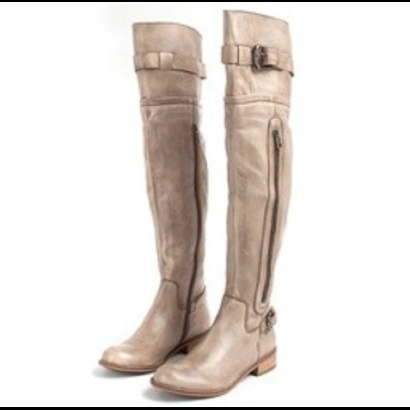 Steve Madden tan leather knee high boots TRADED!