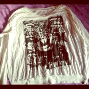 Tiger head white sweater