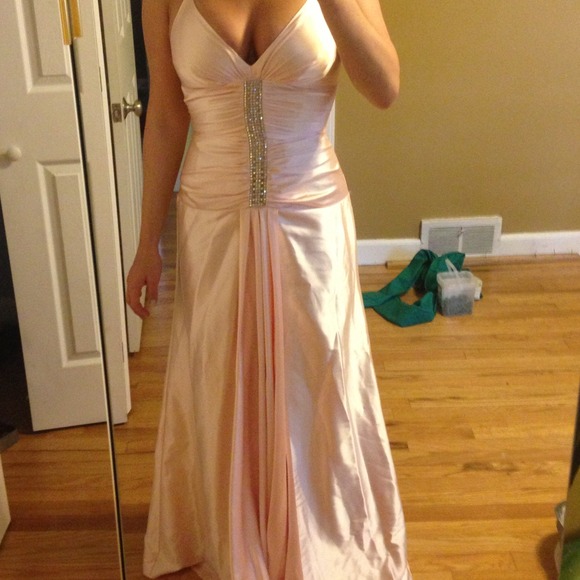 Pink cream color Jessica McClintock formal dress - Picture 1 of 4