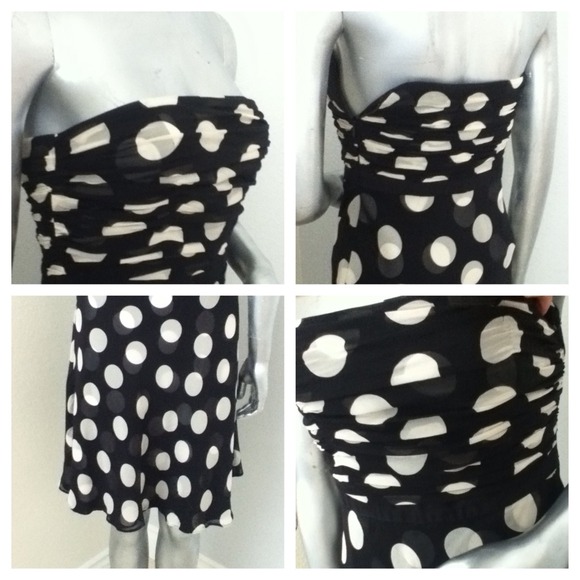 Reduced Pre-owned Ann Taylor Polka Dots Tube Dress - Picture 2 of 4