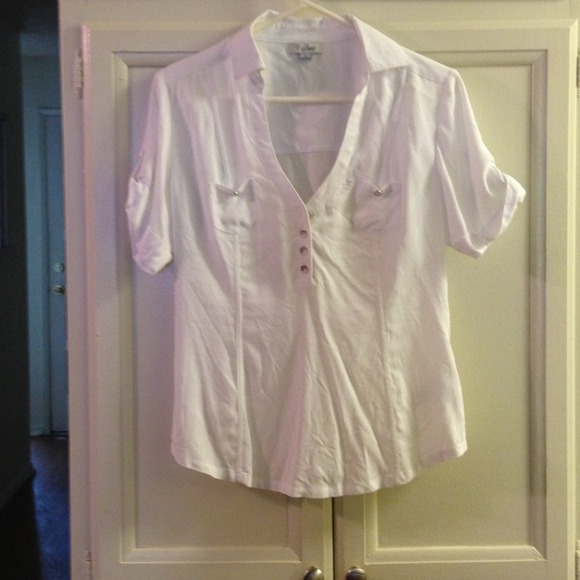 White blouse! Flowy not stiff