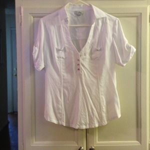 White blouse! Flowy not stiff