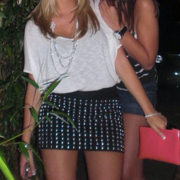 ✖️✖️SOLD IN BUNDLE Studded Mini Skirt - Picture 3 of 3