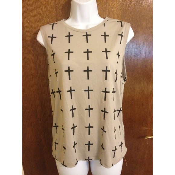 Forever 21 Cross Print Muscle Tank