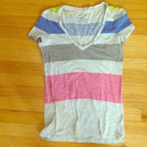 Striped vneck