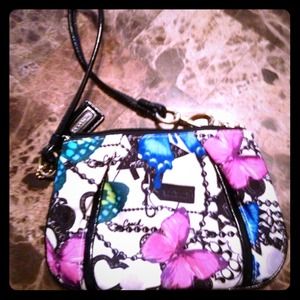 coach wristlets butterfly