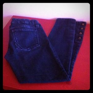 Premium skinny fit jeans with studded ankle detail