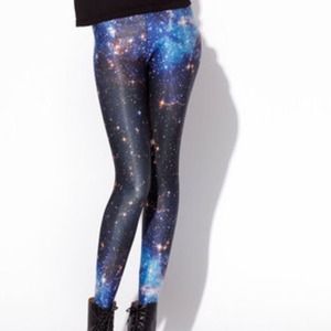 Black Milk Blue Galaxy Leggings