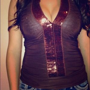 Cute brown halter top