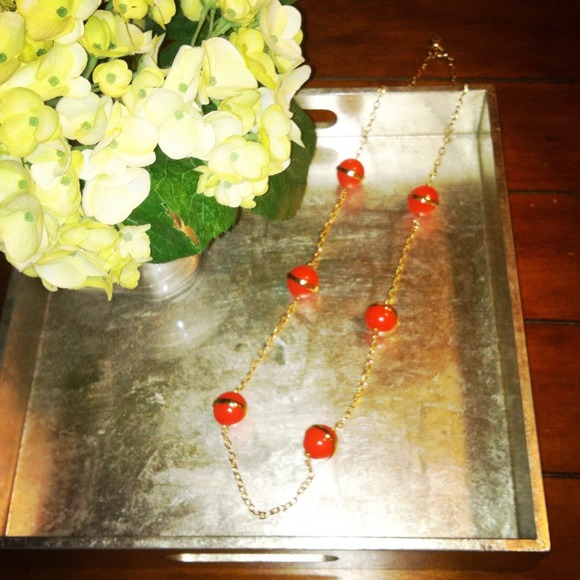 J Crew long bauble necklace