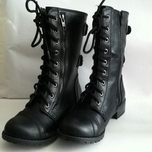 NEW Black Combat Boots