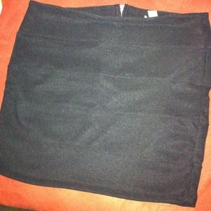 Black mini skirt