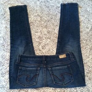 Dark denim skinny jeans