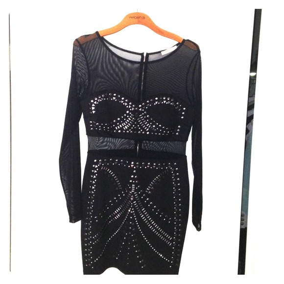 Arden B- See-through Metal Stud Dress!!