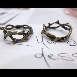 SOLD Twisted twig copper ring