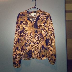 Camo party blouse. Size Medium.