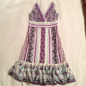 ❌Sold in bundle❌Lavender and green print dress