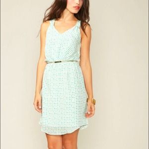 Alex + Alex Pleated Silk V-Neck Dress